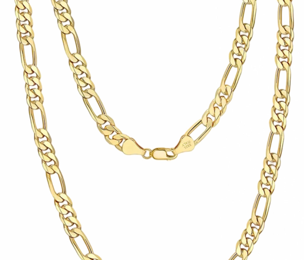 Améla Figaro Chain 18K Gold Plated on Sterling Silver (5mm)