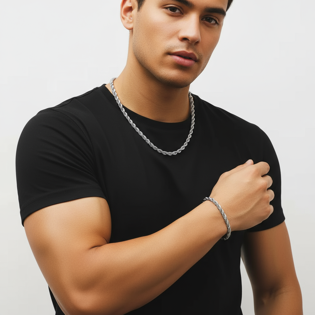 Chain Royale Set - Male Model with Real Product