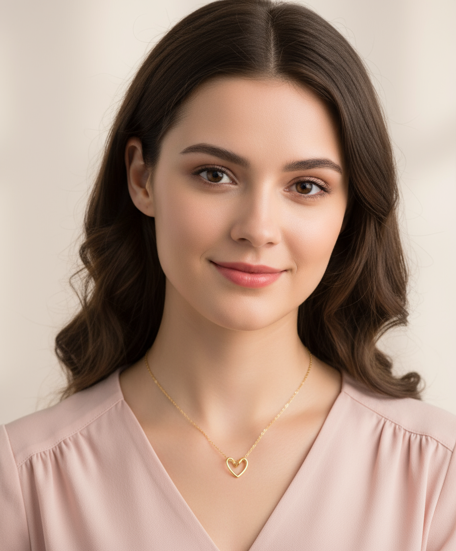 Eternal Heart Necklace - Romantic Woman