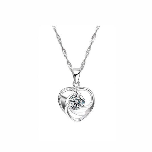 Luminous Hearts Silver Necklace