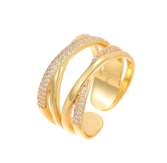 Destin Croisé Gold Ring