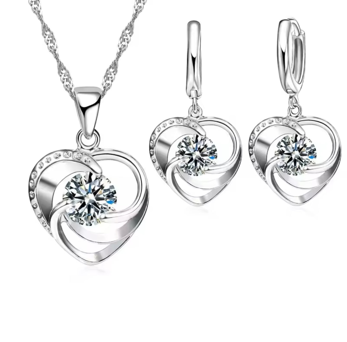 Luminous Hearts Silver Set