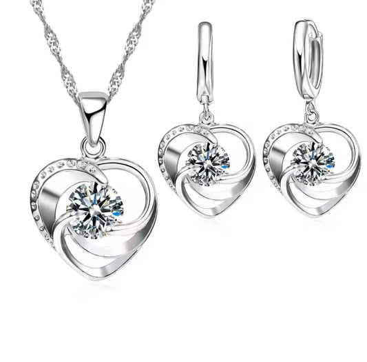 Luminous Hearts Silver Set