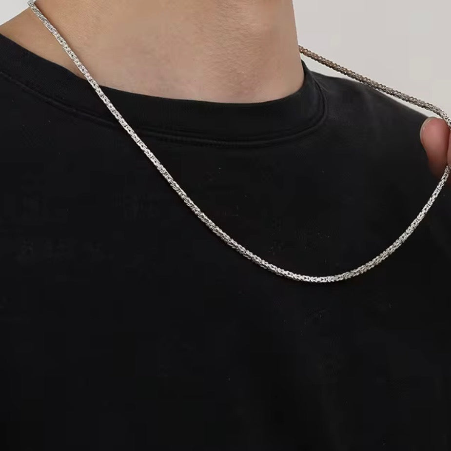 Odin Byzantine Chain, 925 Sterling Silver, Rhodium Plated (2.5mm)