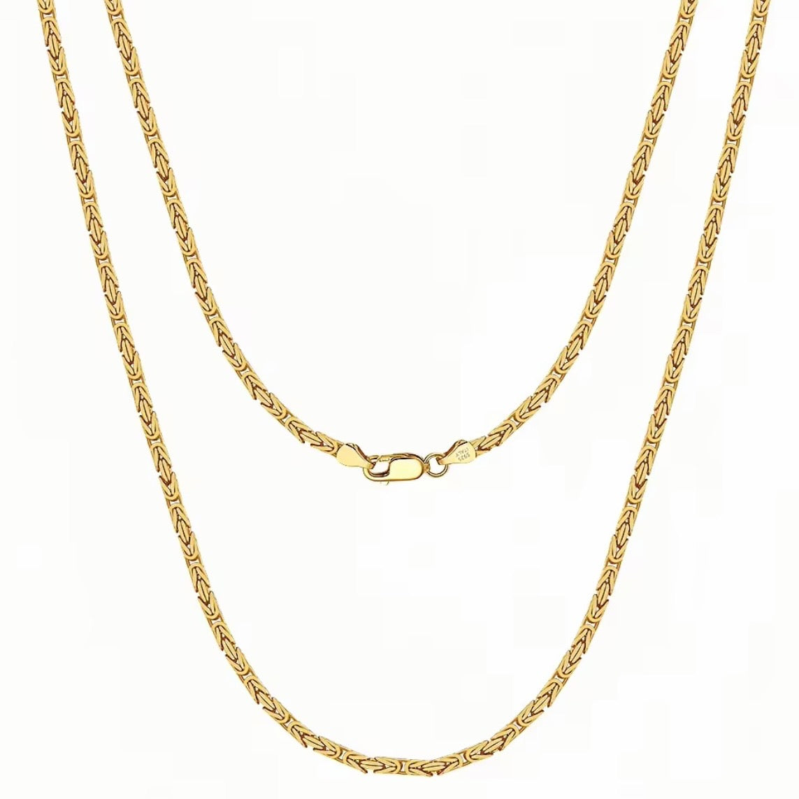 Imperium Byzantine Chain, 925 Sterling Silver, 18K Gold Plated (2.5mm)