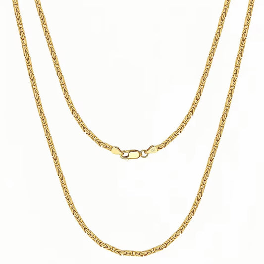Imperium Byzantine Chain, 925 Sterling Silver, 18K Gold Plated (2.5mm)
