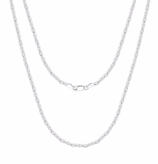 Odin Byzantine Chain, 925 Sterling Silver, Rhodium Plated (2.5mm)