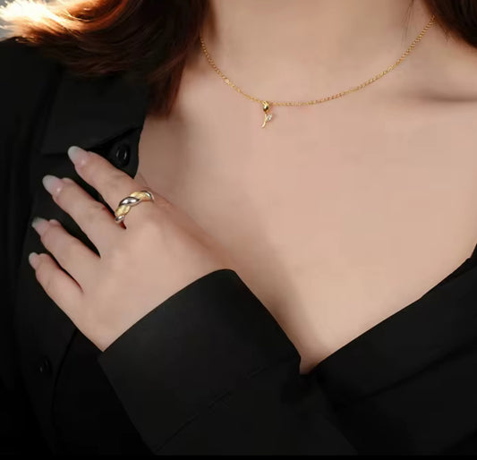 Lucea Two-Tone Braided Ring