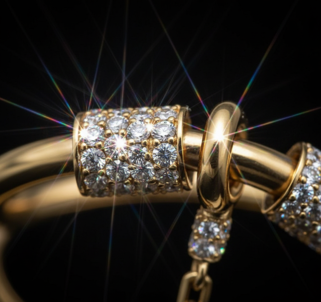 Améla Signature Ring - Närbild glitter